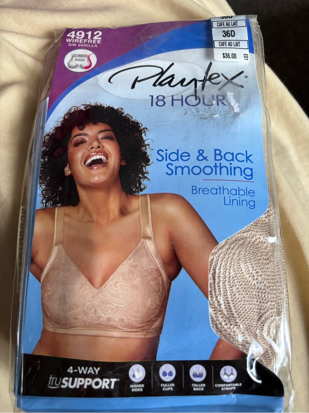 Playtex 18 Hour Wirefree Bra in Café au Lait